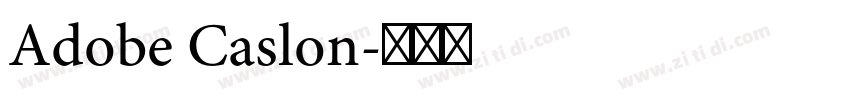 Adobe Caslon字体转换